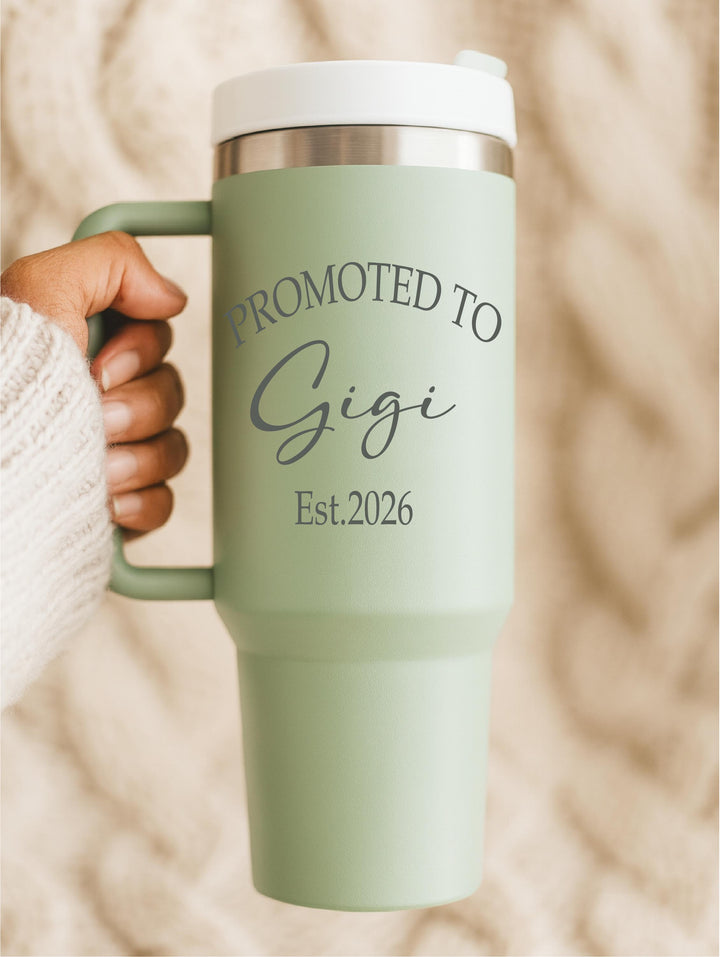 promoted to nana tumbler new grandma gift cup personalized nana mug custom grandma tumbler grandmother est gift