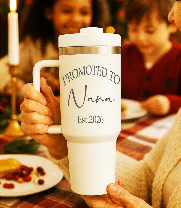 promoted to nana tumbler new grandma gift cup personalized nana mug custom grandma tumbler grandmother est gift