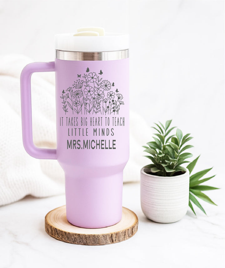 Personalized Teacher Mug - Preschool Staff Gift, Big Heart Little Minds