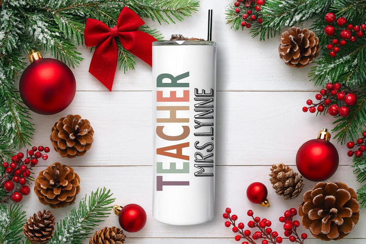 Personalized teacher tumbler Teacher Tumbler with name customized Teacher gift tumbler teacher appreciation gift Teacher stainless tumbler