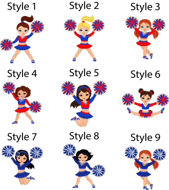 Personalized Cheerleader Night Light for Girls – Custom Name LED Lamp with Wooden Base, Cheer Team Gift, Girls Room Decor