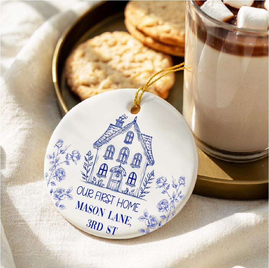 Personalized New Home Ornament | Custom Address, Housewarming Gift