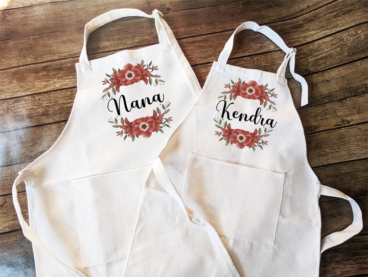 Custom Kitchen Apron for Women &amp; Kids | Birthday, Holiday, Baking Gift with Pocket