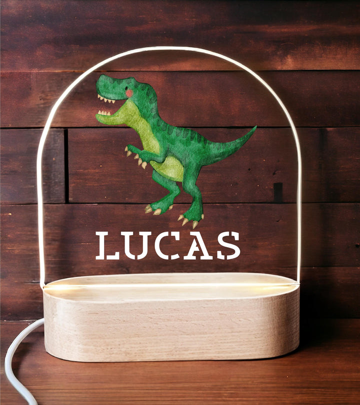 Personalized Stegosaurus Night Light, Custom Name, Boys Gift