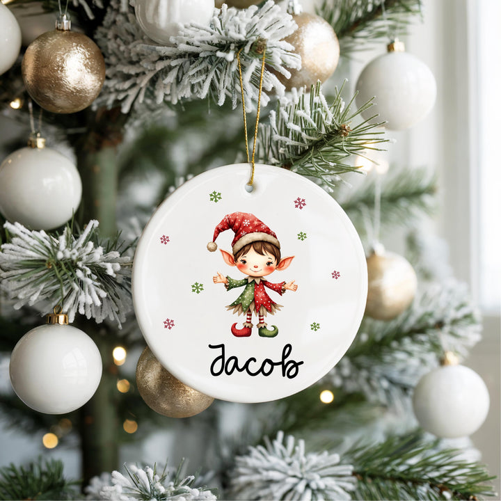 Personalized Elf Ornament – Cute Christmas Ornament for Kids, Custom Name Gift, Holiday Keepsake for Boys &amp; Girls, Santa’s Helper D&#233;cor