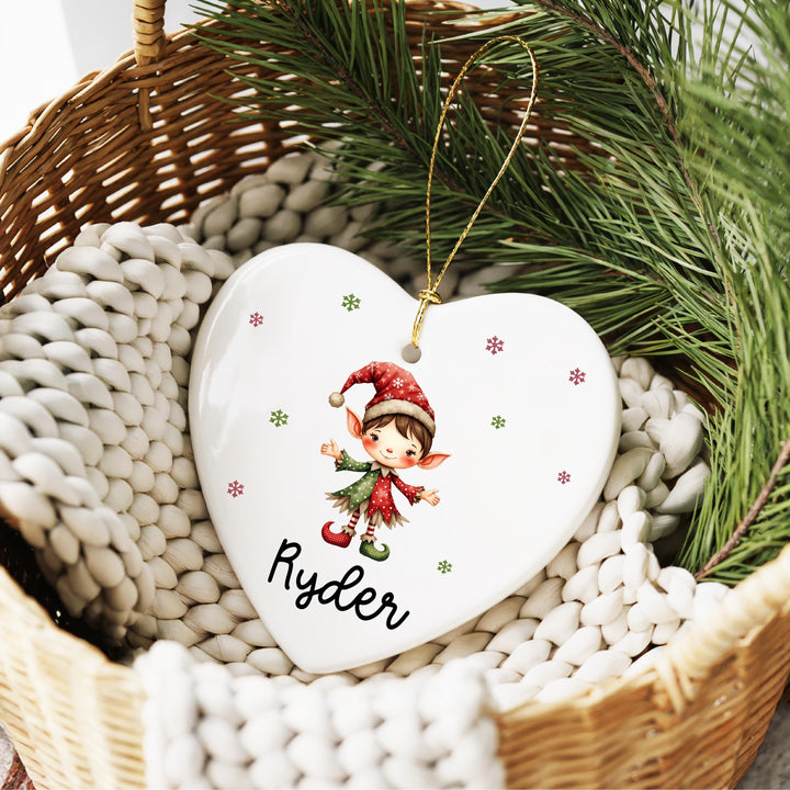 Personalized Elf Ornament – Cute Christmas Ornament for Kids, Custom Name Gift, Holiday Keepsake for Boys &amp; Girls, Santa’s Helper D&#233;cor