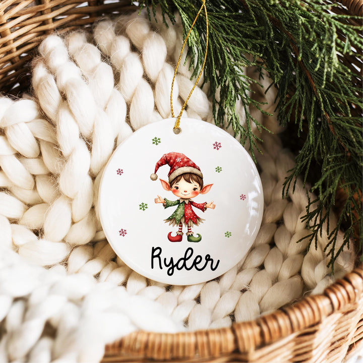 Personalized Elf Ornament – Cute Christmas Ornament for Kids, Custom Name Gift, Holiday Keepsake for Boys &amp; Girls, Santa’s Helper D&#233;cor