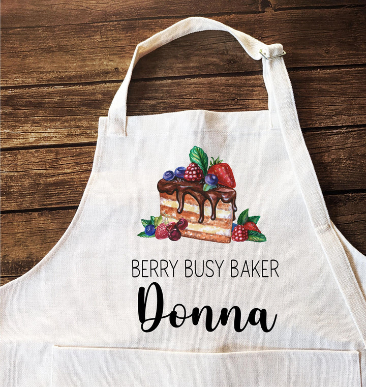 Custom apron Berry Busy Baker&nbsp;Official Taste Tester&nbsp;Aprons for Nana &amp; Grandkids, Matching Kitchen Gift