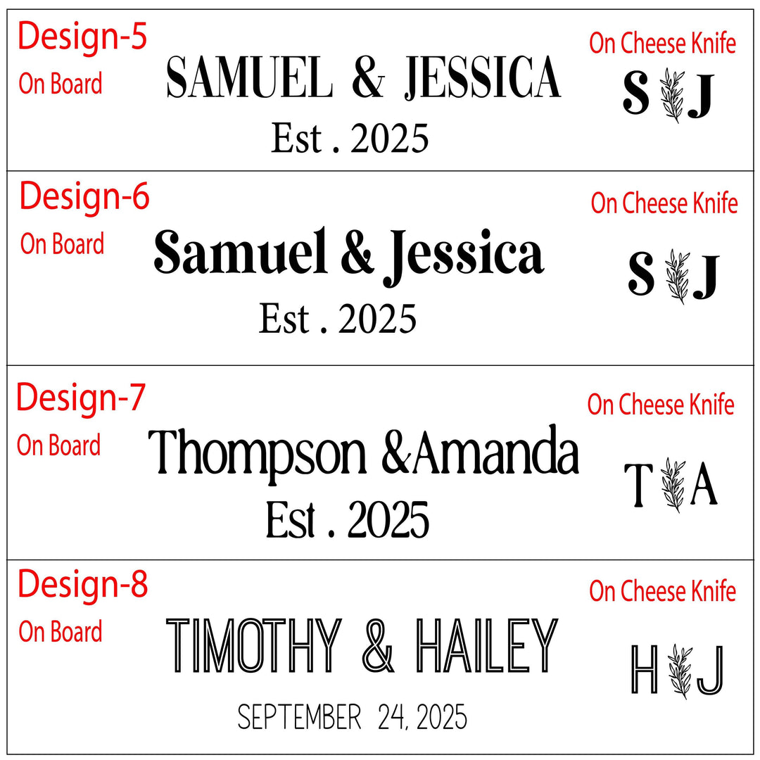 Personalized Marble and Wood Cutting Board with Cheese Knives – Custom Engraved Wedding, Anniversary, or Housewarming Gift for Couples