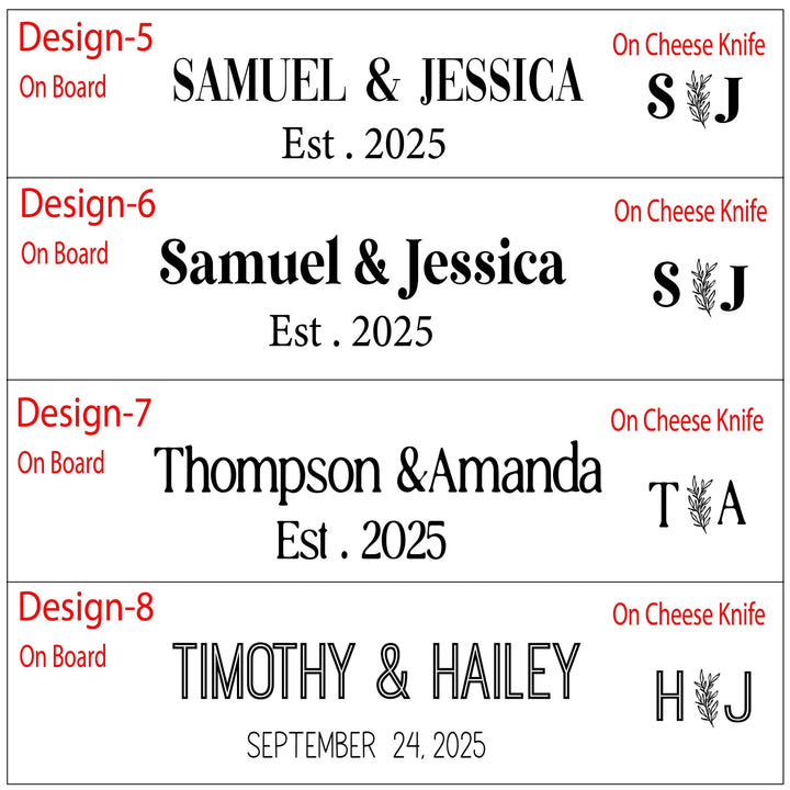 Personalized Marble and Wood Cutting Board with Cheese Knives – Custom Engraved Wedding, Anniversary, or Housewarming Gift for Couples