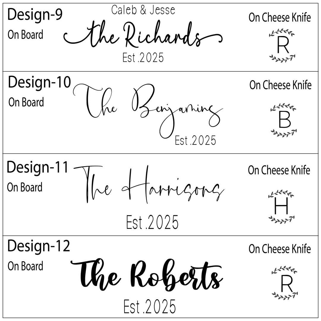 Custom Engraved Charcuterie Set with Knives, Wedding or Christmas Gift for Couple Personalized Marble and Wood cutting&nbsp;Board