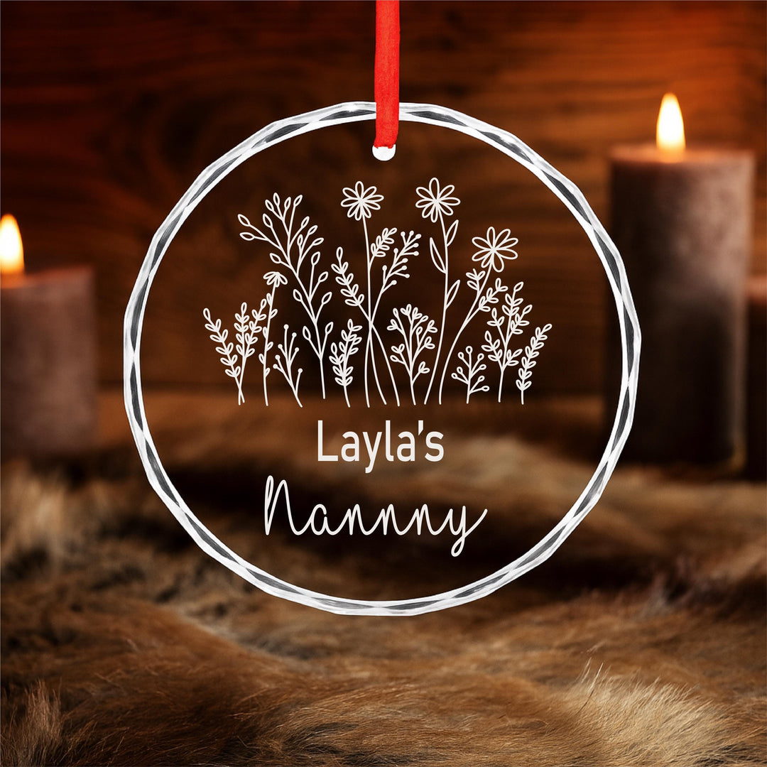 Personalized Grandparent Ornament, Custom Name Christmas Gift for Grandma, Nanny, or Godmother 2025