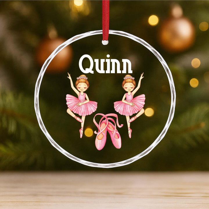 Personalized Ballerina Ornament for Girls – Custom Name Glass Keepsake