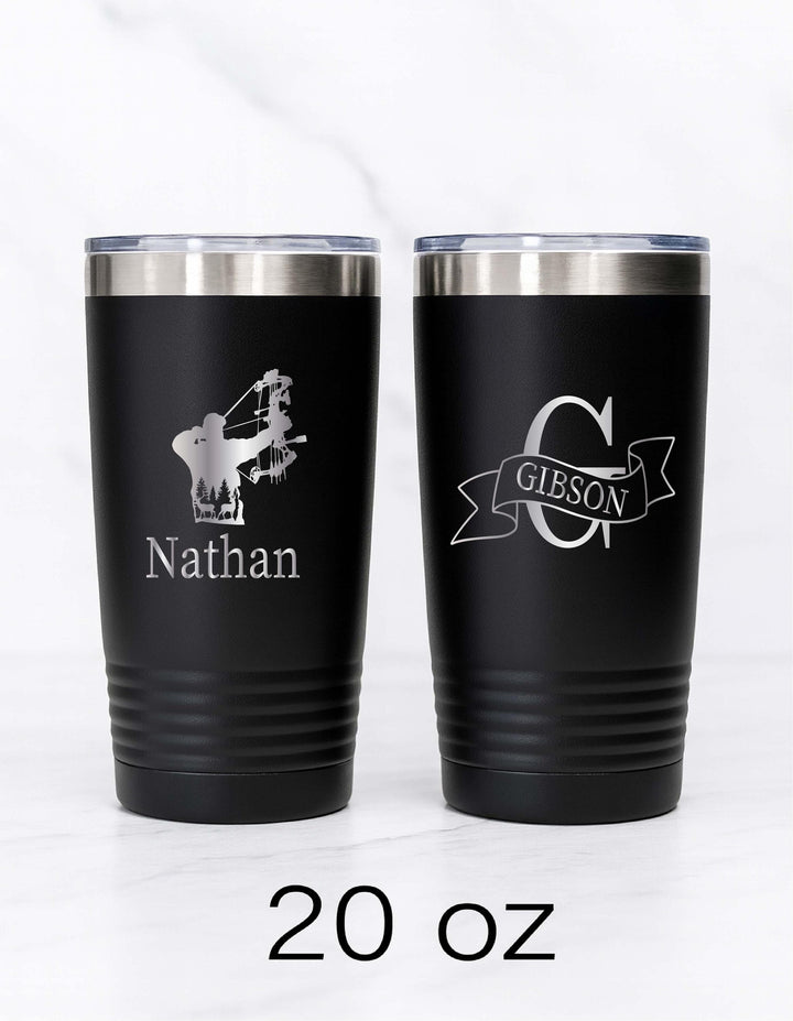 Custom&nbsp;Christmas gift Tumbler for Men Personalized 20oz &amp; 30oz insulated Cup Groomsmen, Dad, Hunter, or Boater Gift