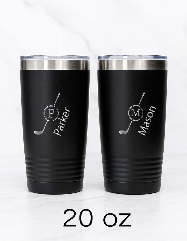 Personalized Golf Tumbler Custom men Christmas gift 20oz &amp; 30oz Stainless Cup Golf Gift for Men, Dad, Coach, or Groomsmen