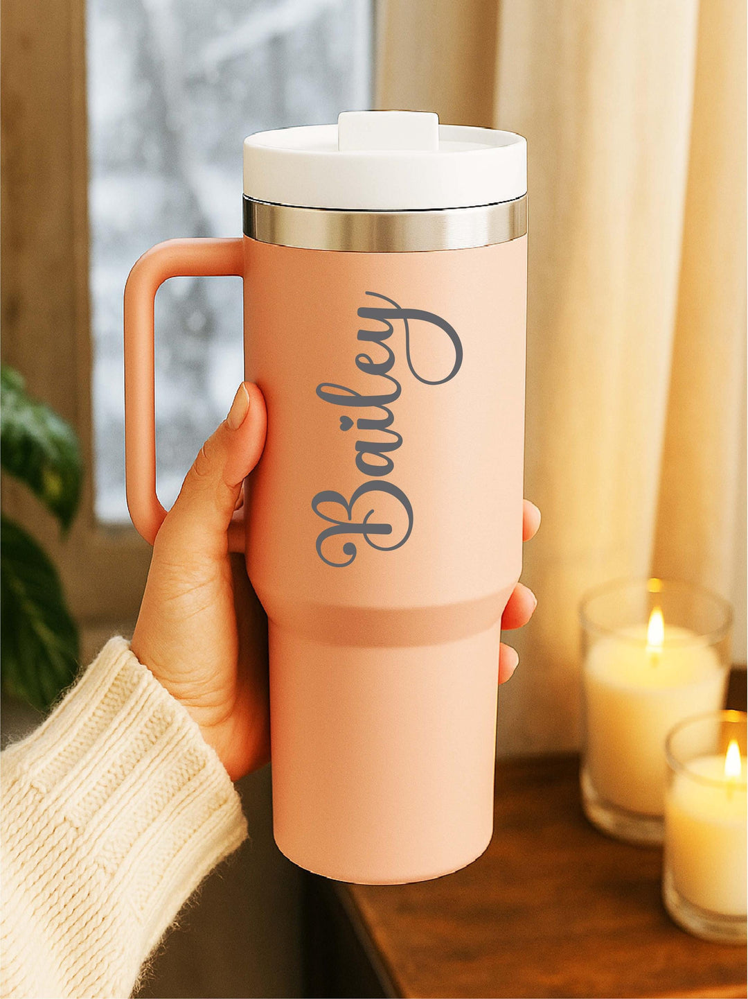 Personalized Christmas gift Tumbler with name&nbsp;Christmas gift&nbsp;Stainless Steel Travel Cup, Gift for Teachers, Moms &amp; Friends birthday gift