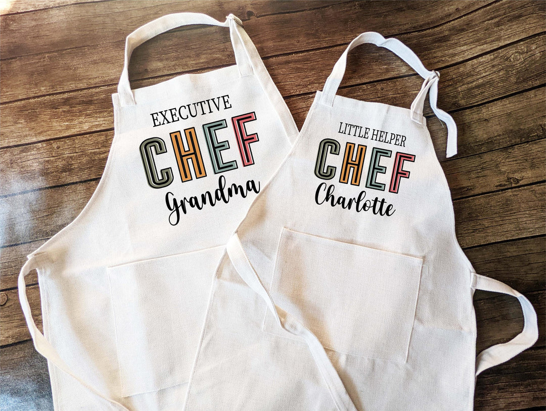 Personalized chef apron for kids Christmas baking gift Birthday for grandkids Niece holiday present