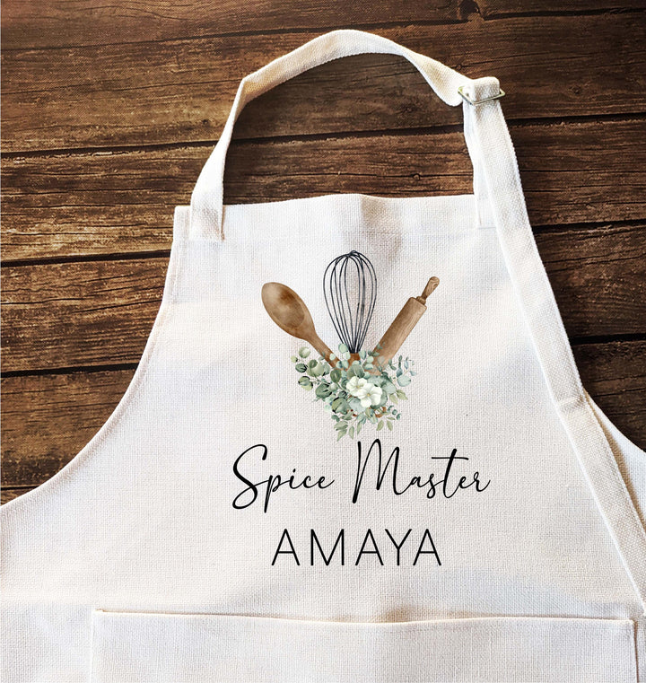 Matching Family Baking Gift for Mom Grandma &amp; Kids Personalized Christmas Baking Apron Sous chef