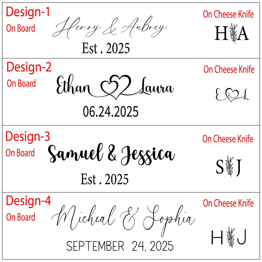 Personalized Marble and Wood Charcuterie Board Set with Knives – Custom Engraved Cheese Board Wedding, Anniversary, or Housewarming Gift