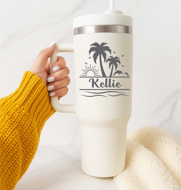 Personalized Tumbler Christmas Gift Custom Name Engraved Mug , Holiday Gift for Her, Best Friend, or Mom Grandma gift from grandkids