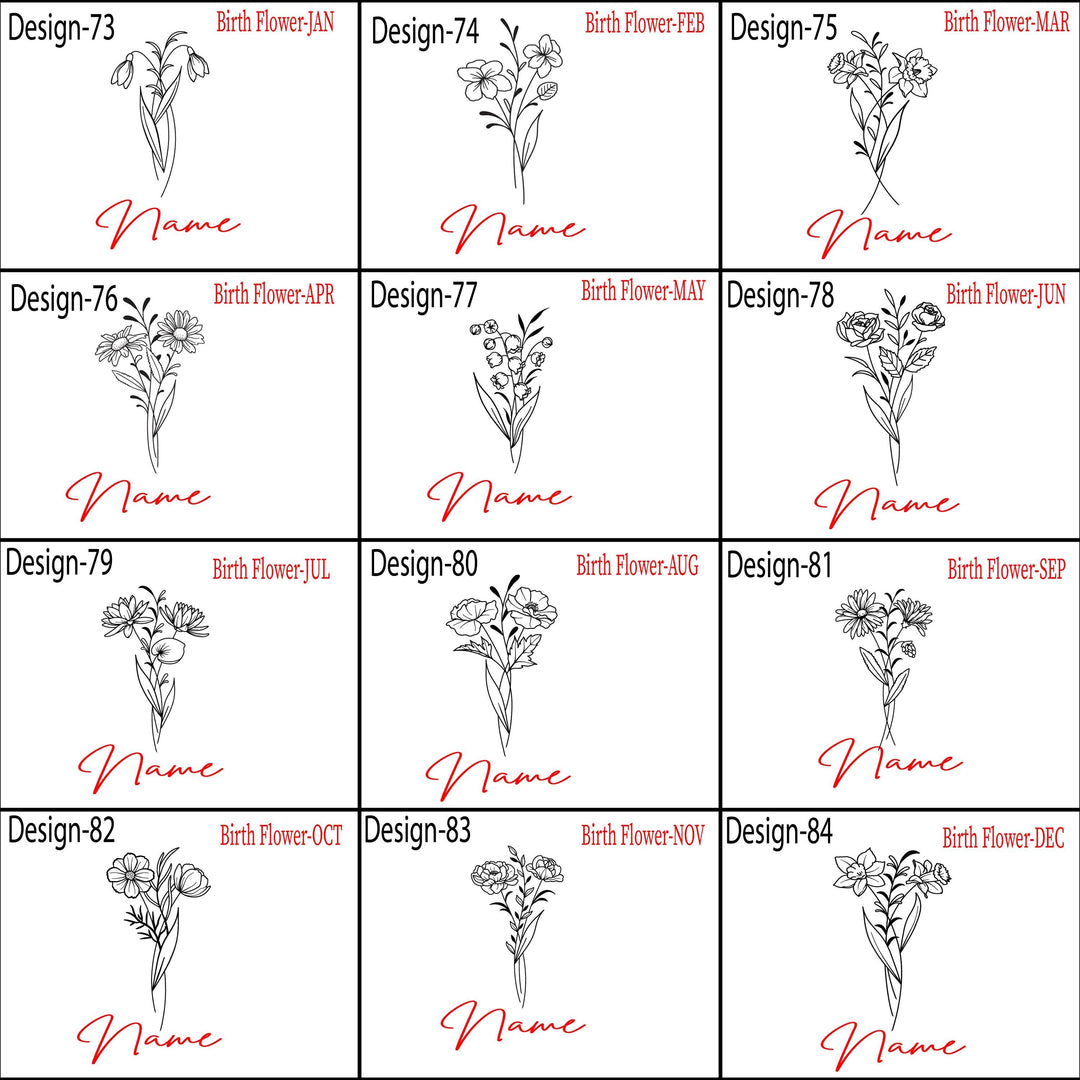 Custom name tumbler Christmas gift for her Birth flower tumbler 40 oz with handle