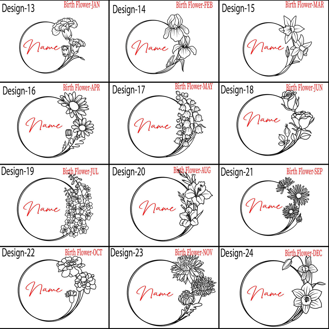 Custom name tumbler Christmas gift for her Birth flower tumbler 40 oz with handle