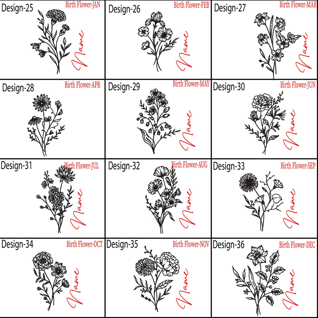 Custom name tumbler Christmas gift for her Birth flower tumbler 40 oz with handle