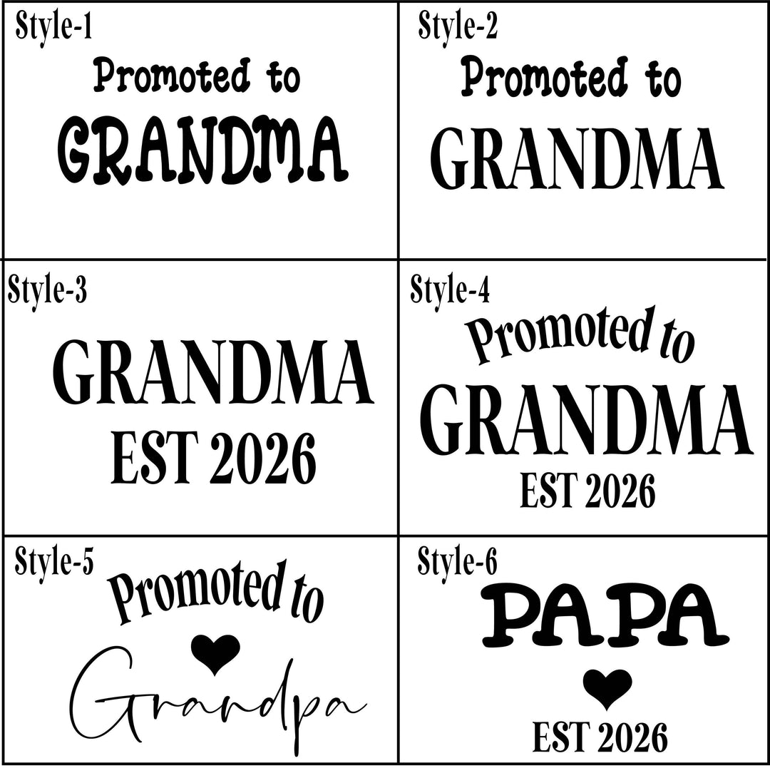 Personalized Promoted to Grandma and Grandpa with Year Baseball keepsake