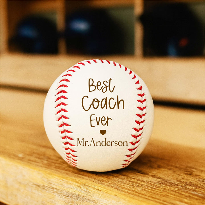 Personalized Engraved Baseball, Coach Thank You End of Season Gift