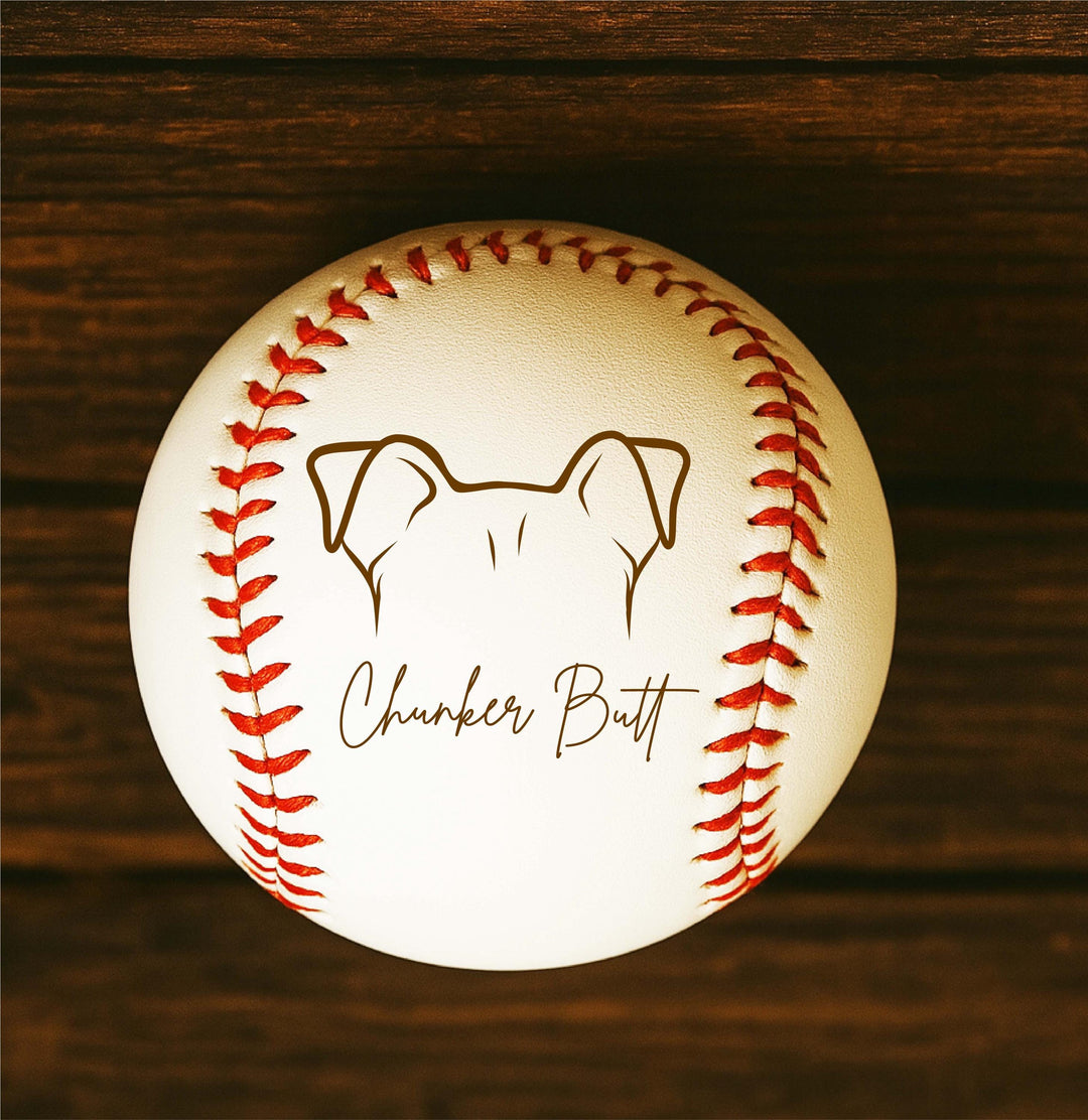 Dog ear Baseball Personalized Dog Remembrance keepsake Pet Loss Sympathy Gift