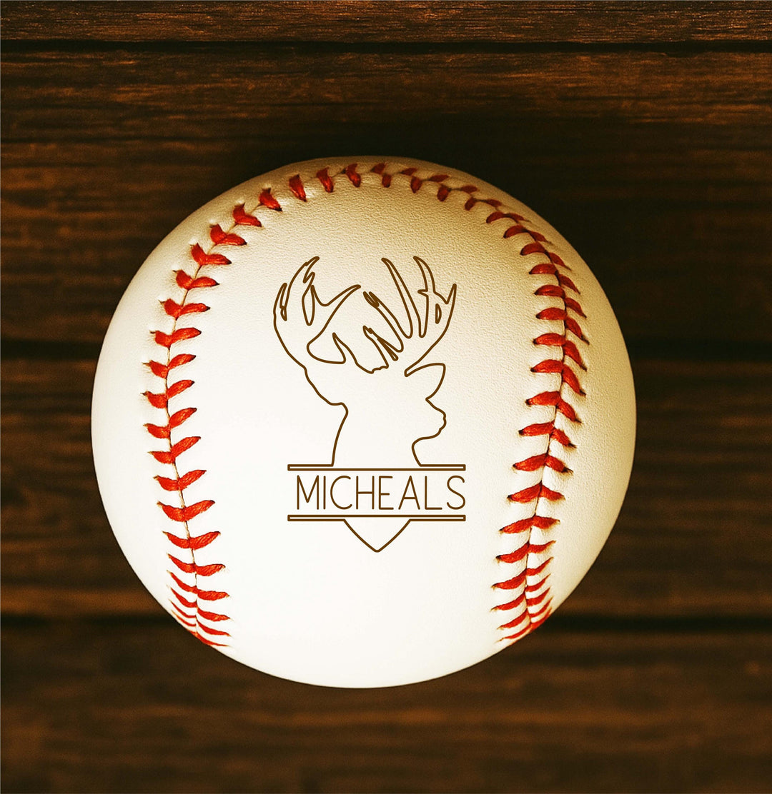 Custom First Christmas baseball Keepsake Wedding favors Newly weds&nbsp;Family Name&nbsp;gift from in laws