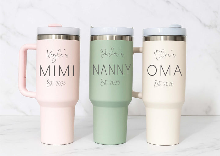 Mama Mimi Nana Gigi Grandma cup with kid name Mother’s Day Christmas Gift for Her