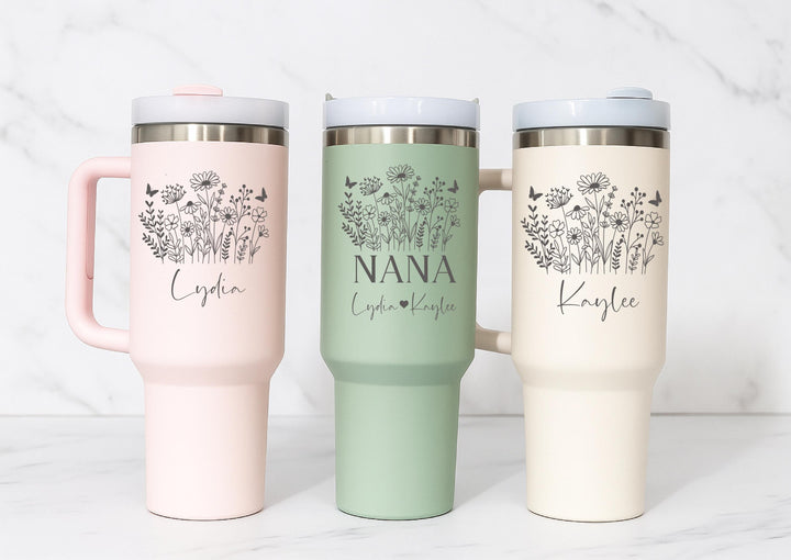 Personalized Matching Christmas Gift tumbler family Grandma and grandkids matching gifts