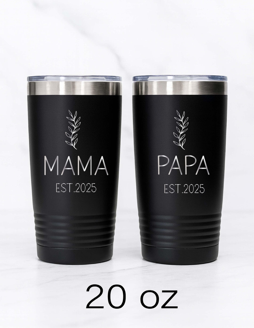 Personalized Mama&nbsp;Papa or “Grandma &amp; Grandpa” Tumblers – Custom Family Gift | Christmas Gift, New Parents, Pregnancy Reveal 2025