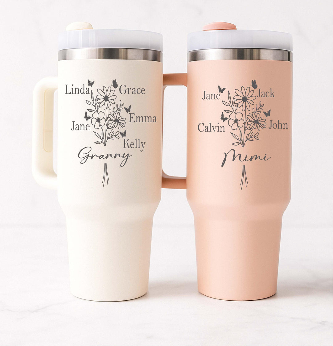 Personalized Grandparents Tumbler with grandkids name