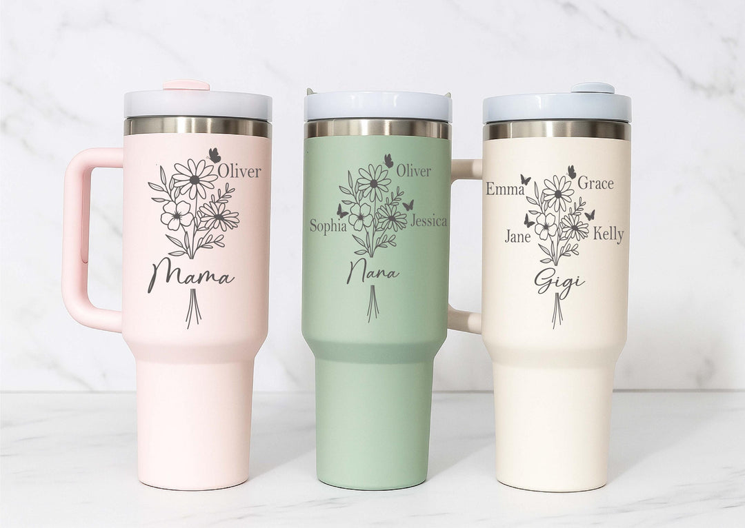 Personalized Grandparents Tumbler with Grandkids' Names