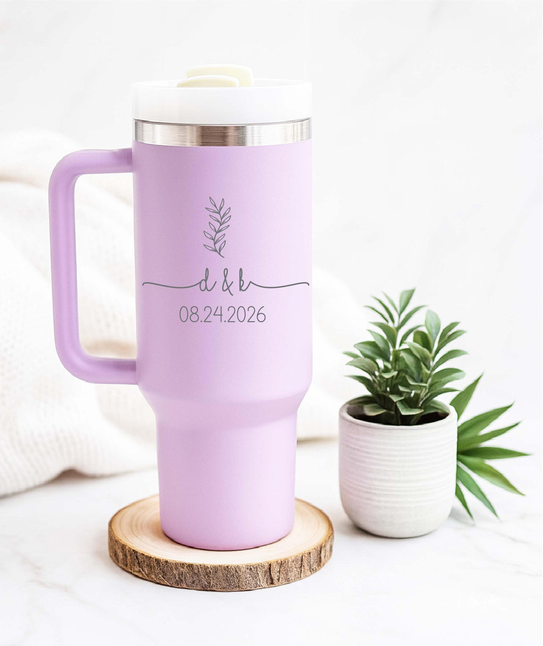 Personalized Couples Tumbler Christmas or Family Gift bridal shower gift Initials &amp; Date Wedding Gift with est year for newly weds