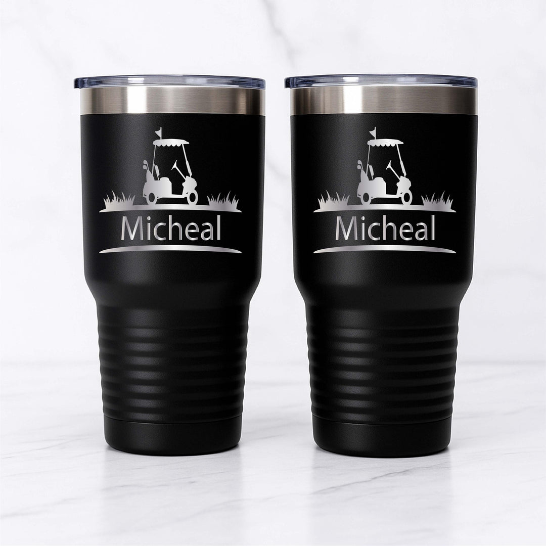 Personalized Golf Tumbler Custom men Christmas gift 20oz &amp; 30oz Stainless Cup Golf Gift for Men, Dad, Coach, or Groomsmen