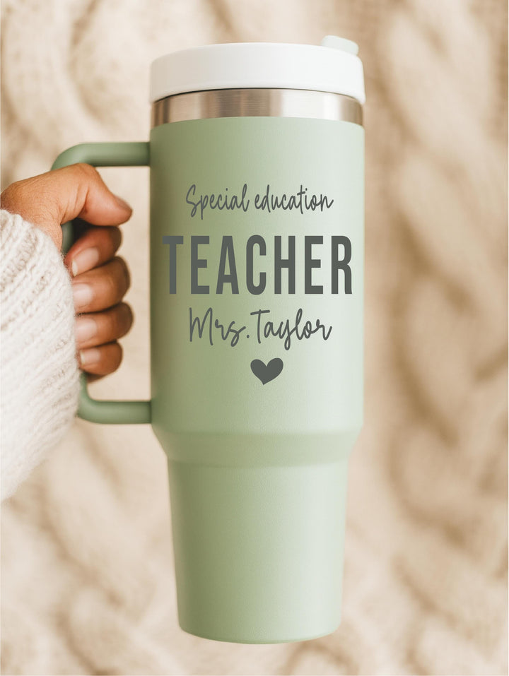 Personalized Special education Teacher Tumbler – Custom Name school gift, Appreciation or End of Year Present School staff