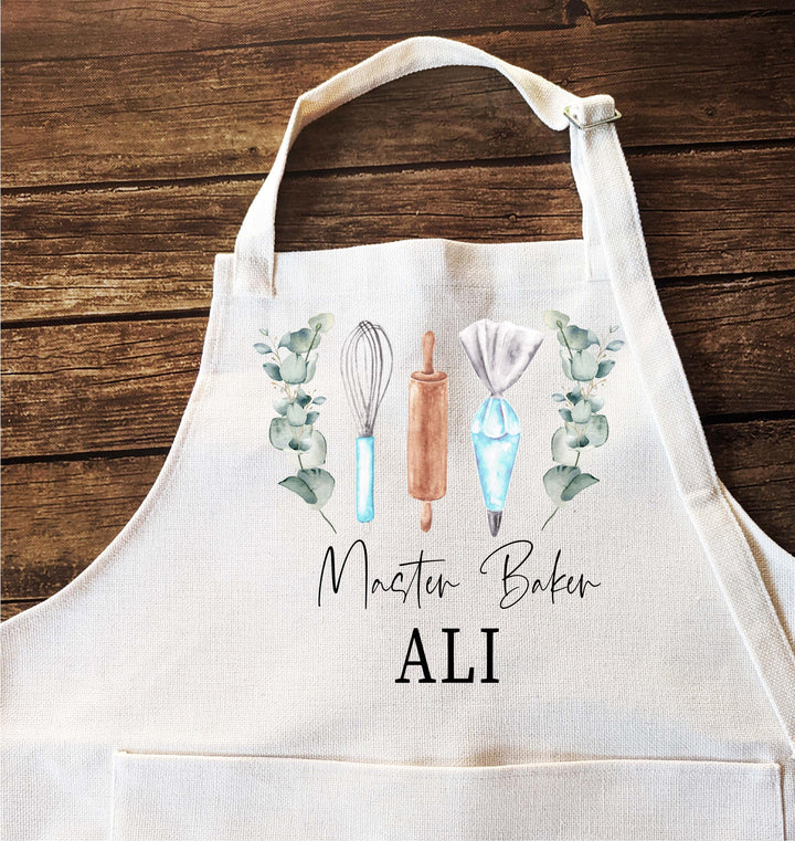 Personalized kitchen baking apron for women and kids Master baker sous chef apron