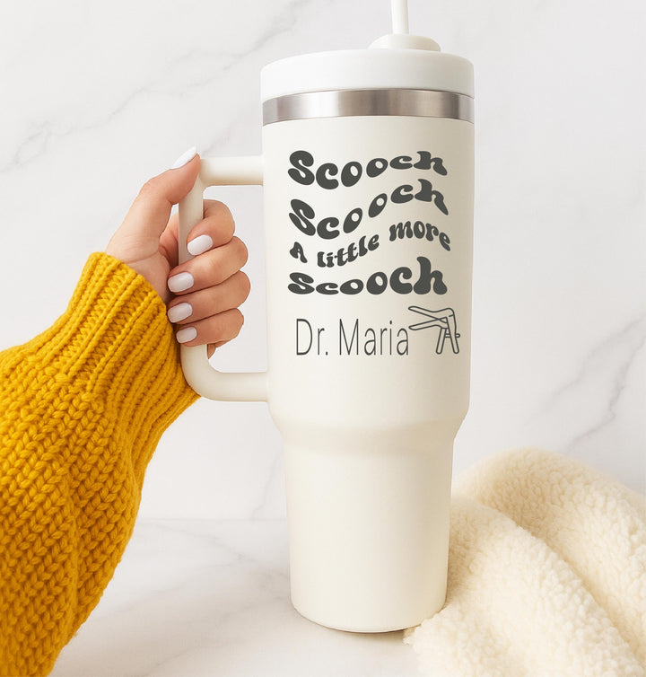 Personalized OBGYN doctor tumbler with handle Gynecology Nurse Appreciation Gift