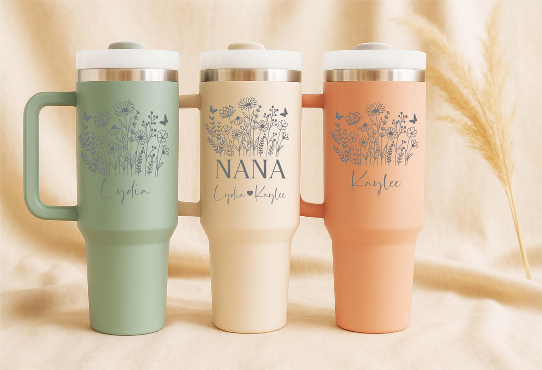 Personalized Matching Christmas Gift tumbler family Grandma and grandkids matching gifts