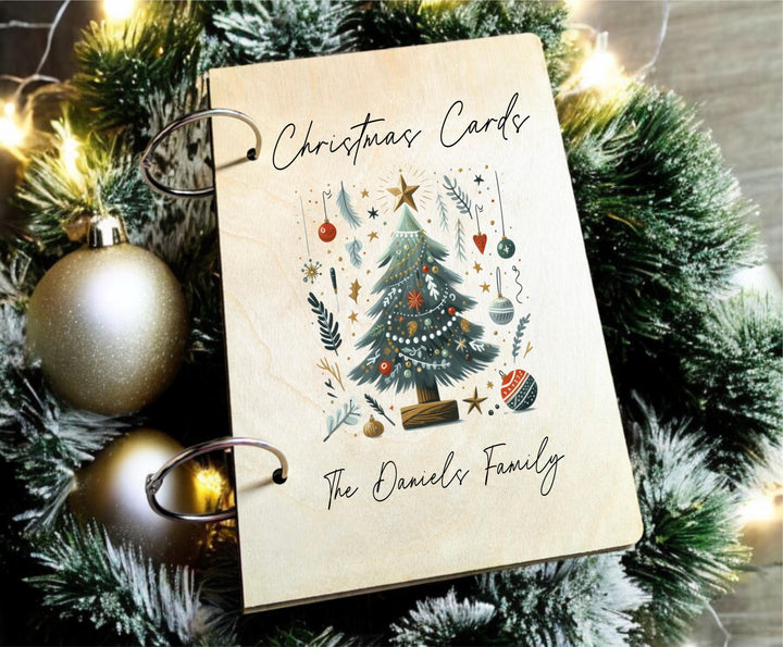 Personalized Christmas Card Holder, Family Name Keepsake Gift
