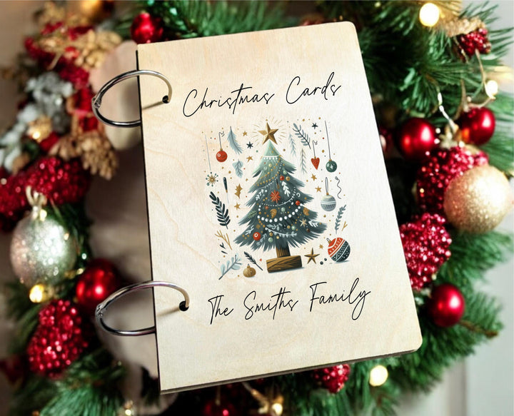 Personalized Christmas Card Holder, Family Name Keepsake Gift
