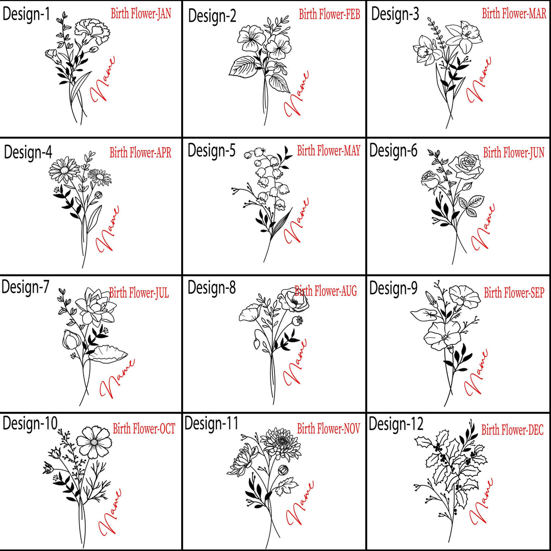 Personalized Birth flower name tumbler 40 oz with handle Christmas gift for her