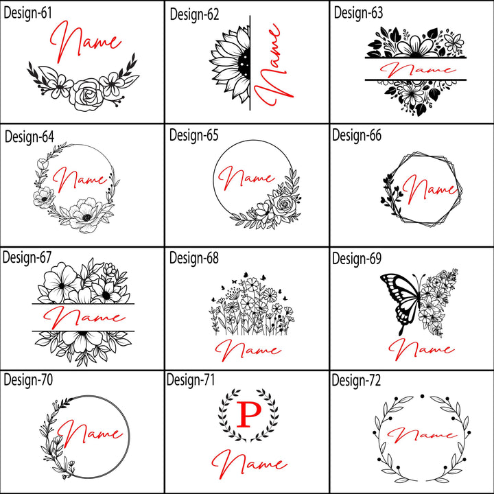 Custom name tumbler Christmas gift for her Birth flower tumbler 40 oz with handle