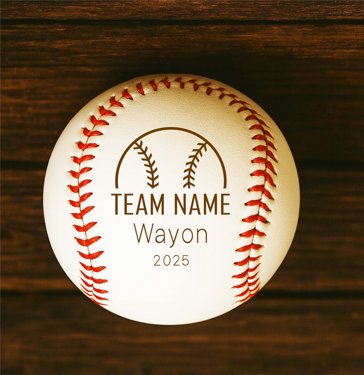 Personalized Engraved Baseball, Team Name End of Season Award
