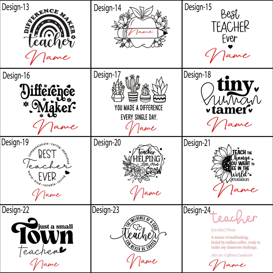 Personalized teacher gift tumbler with handle Matching Christmas gift for school Day care staff