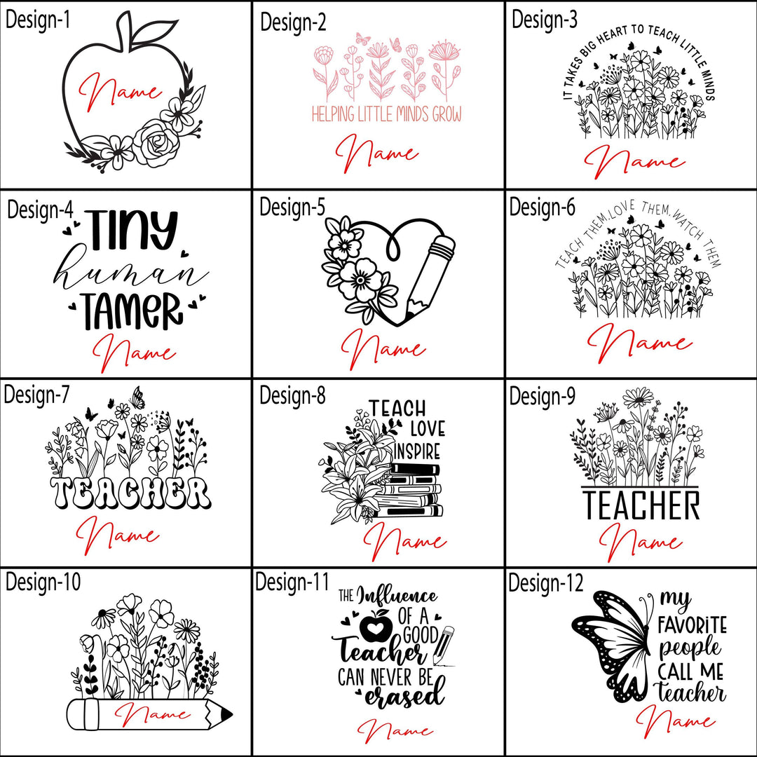 Personalized teacher gift tumbler with handle Matching Christmas gift for school Day care staff