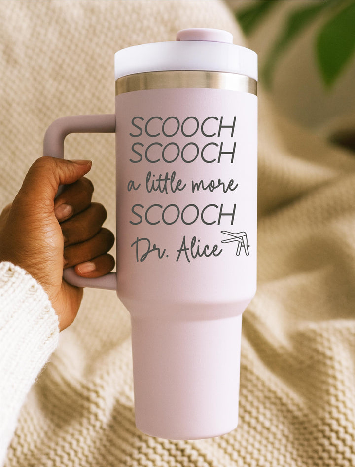 Personalized OBGYN doctor tumbler with handle Gynecology Nurse Appreciation Gift
